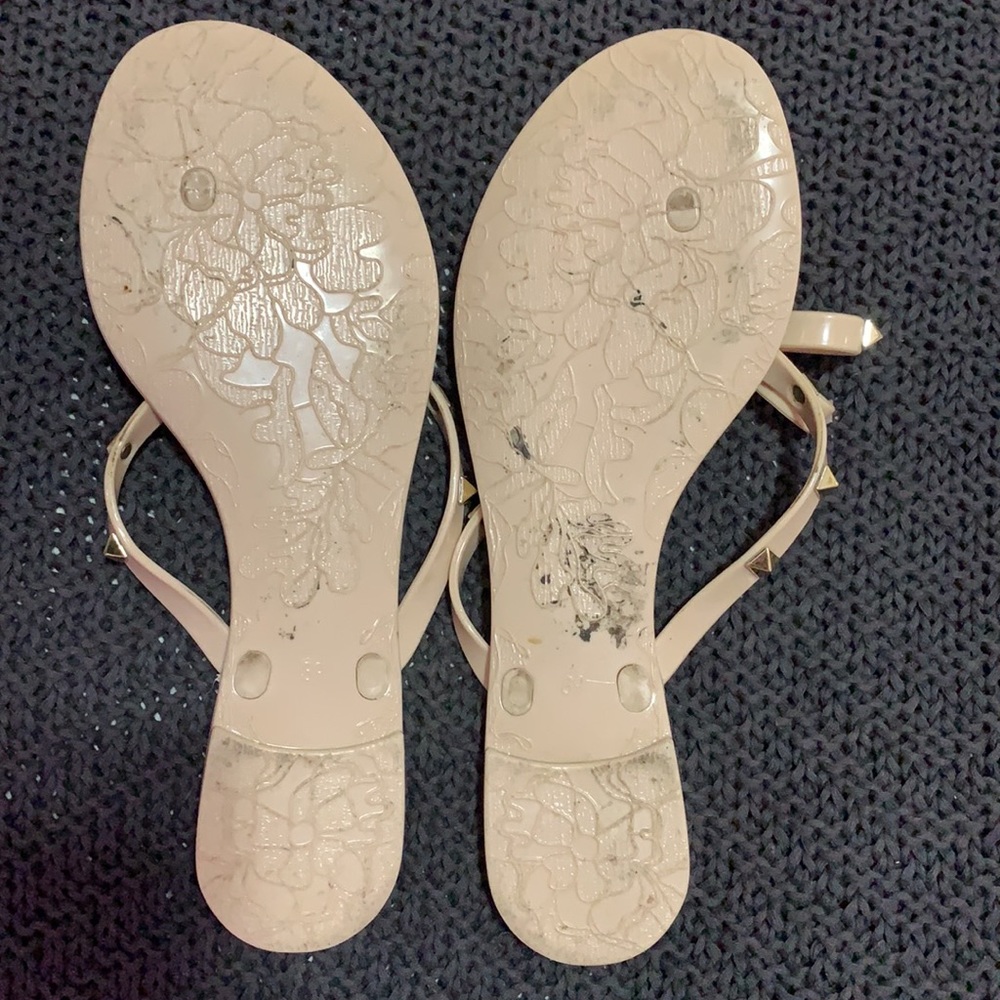 Nude Studded Sandals - Picture 2 of 2
